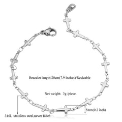 Jesus Cross Bracelet Trendy Stainless