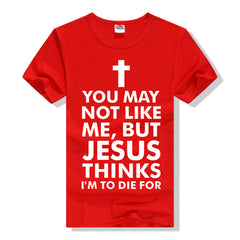 Fashion Cross T-shirt Letter