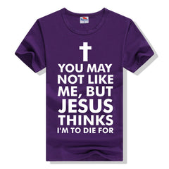 Fashion Cross T-shirt Letter