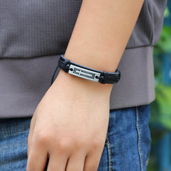 Fashion Cross Leather Bracelet
