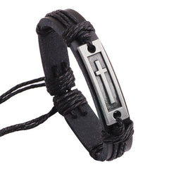 Fashion Cross Leather Bracelet
