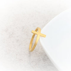Sideways Cross Ring Prayer