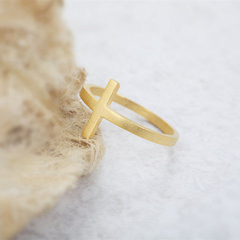 Sideways Cross Ring Prayer