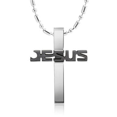 Steel Cross Pendant Jesus