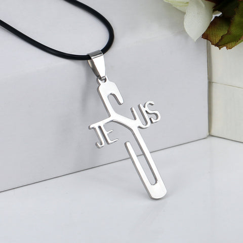 Stainless Pendants Leather Chain