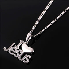 Jesus Heart Pendant & Chain
