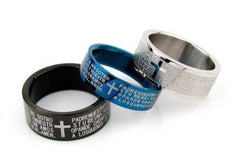 Scripture Cross Bible Ring