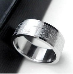 Scripture Cross Bible Ring