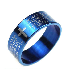 Scripture Cross Bible Ring