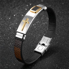 Jesus Cross Bracelet Stainless