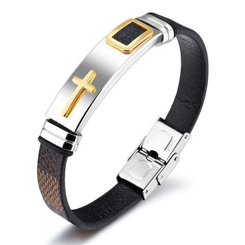 Jesus Cross Bracelet Stainless