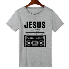 O-Neck Letter Print Jesus