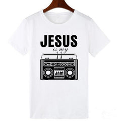O-Neck Letter Print Jesus