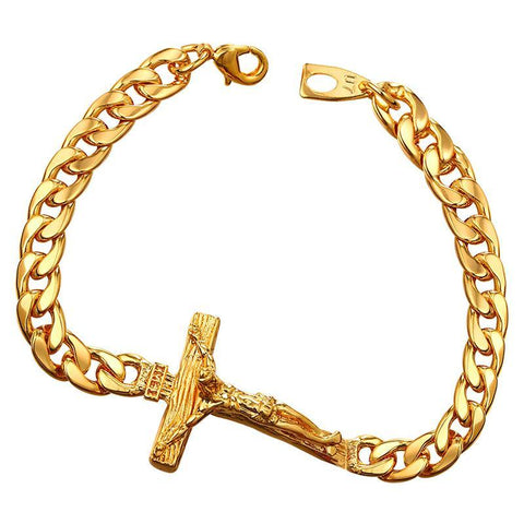 Crucifix Jesus Piece Bracelet