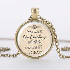 Pendant Quote Necklace