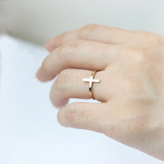 Sideways Cross Ring Prayer