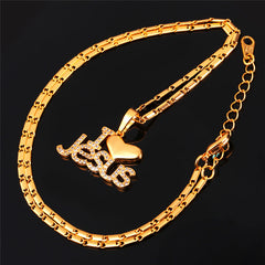 Jesus Heart Pendant & Chain