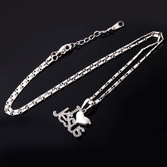 Jesus Heart Pendant & Chain