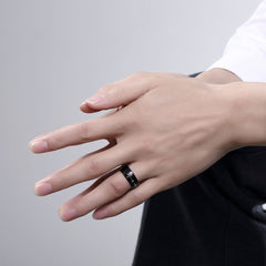 Stainless Steel Sideways Cross Ring