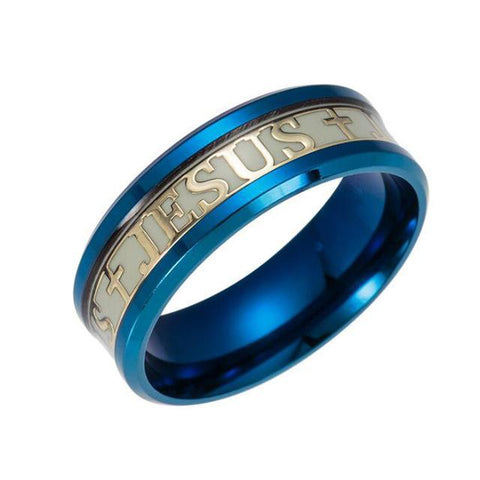 Jesus Cross Glow Ring