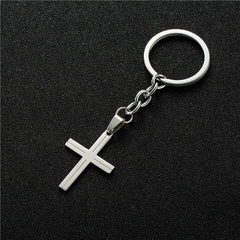 Stainless Steel Cross Keychain