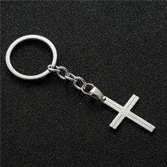Stainless Steel Cross Keychain
