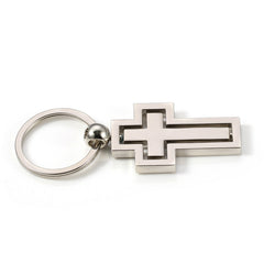 Rotatable Metal Keychain Cross