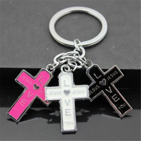 Jesus Love Cross  Key Chain