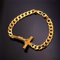 Crucifix Jesus Piece Bracelet