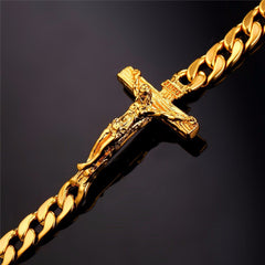 Crucifix Jesus Piece Bracelet
