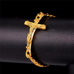 Crucifix Jesus Piece Bracelet